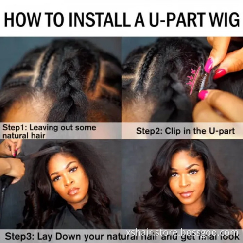 Kinky Curly U Part Wig 150% Density Brazilian Natural Human Hair Wig Wholesale Vendors For Black Women